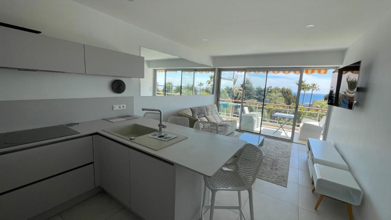 Appartement 2 Chambres Vue Mer Panoramique, Proche Croisette Cannes Vallauris Buitenkant foto