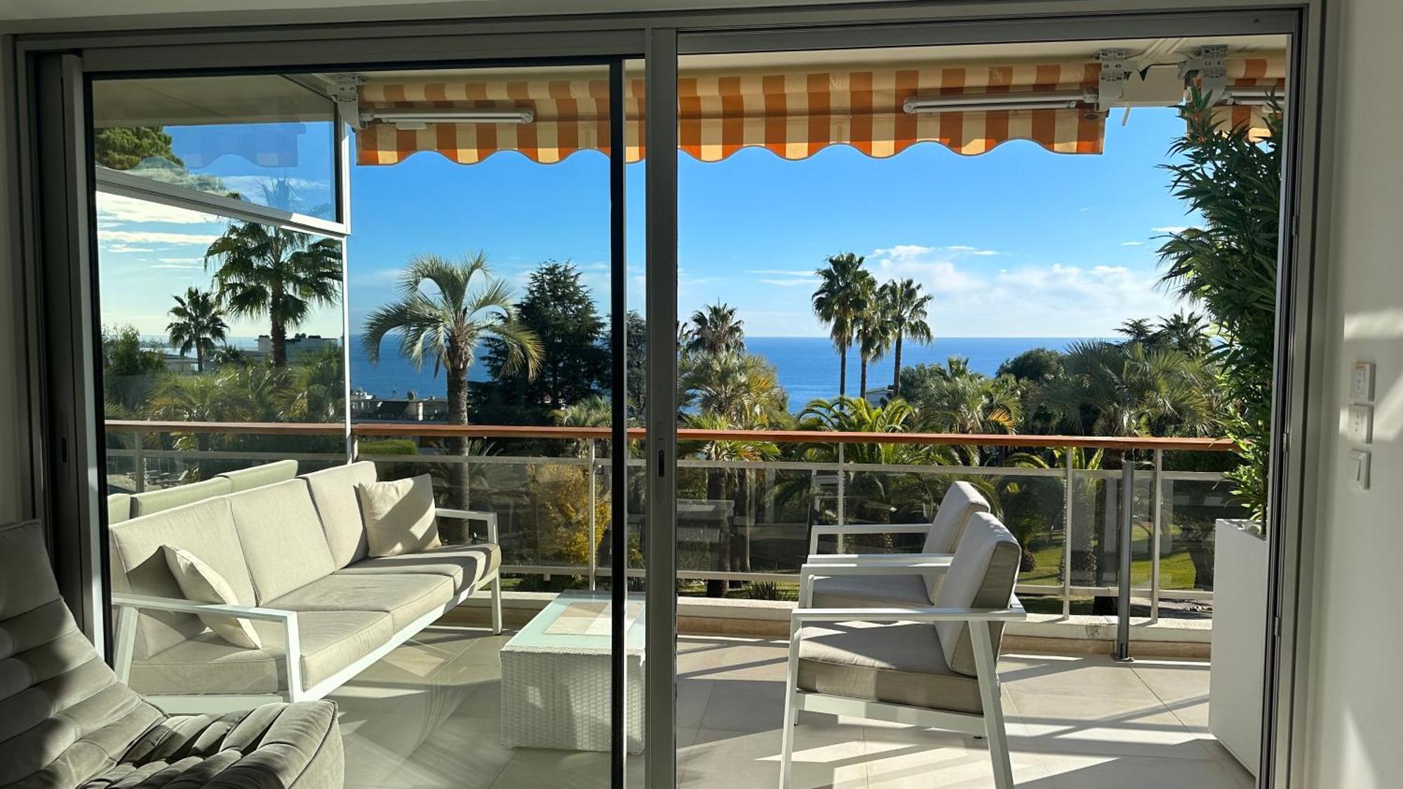 Appartement 2 Chambres Vue Mer Panoramique, Proche Croisette Cannes Vallauris Buitenkant foto